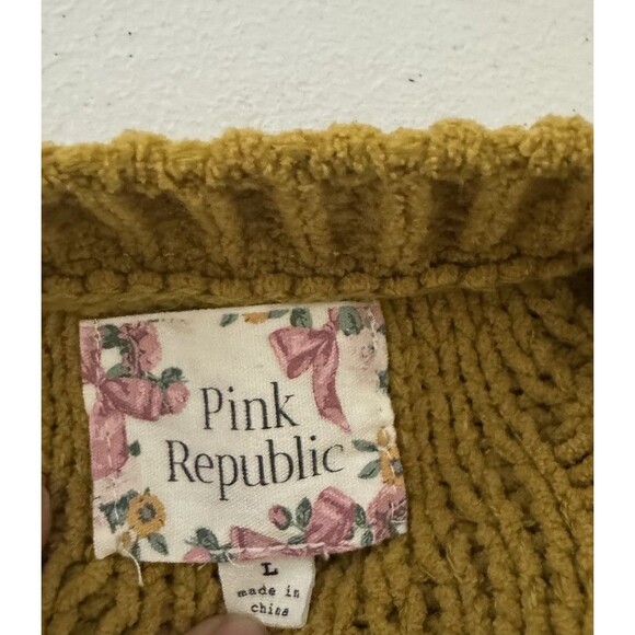 Pink Republic Cable Knit Crew Neck Sweater Size M - Picture 4 of 4